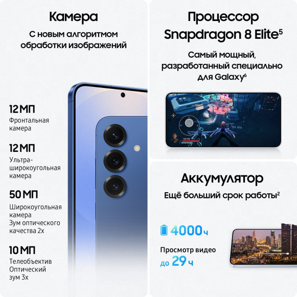 Смартфон Samsung Galaxy S25 12/256Gb Navy